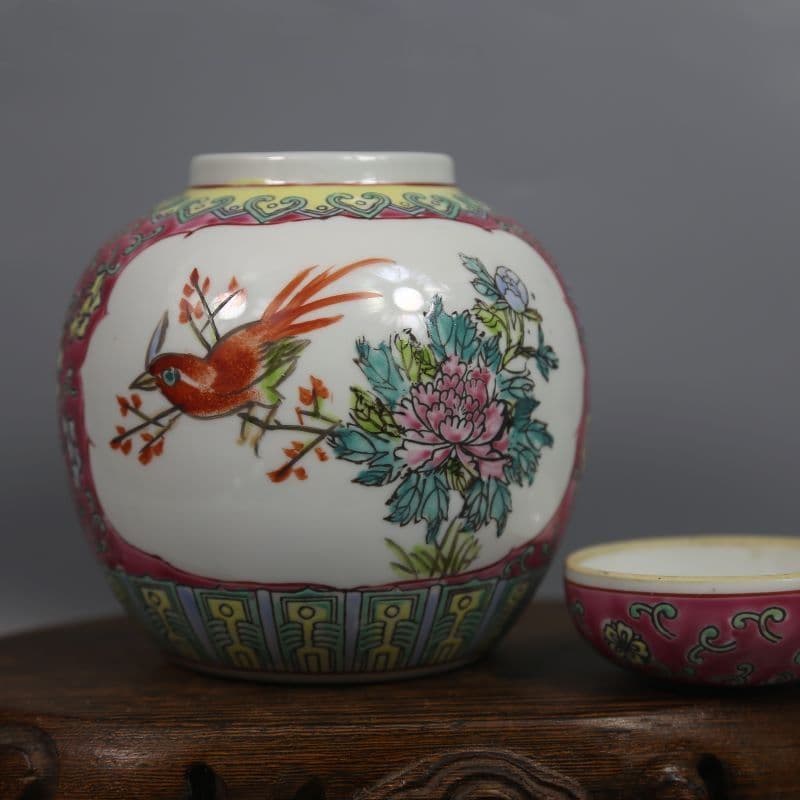 中国景徳鎮　振出　小壺　茶壺　茶入　棗　紅茶　ティー