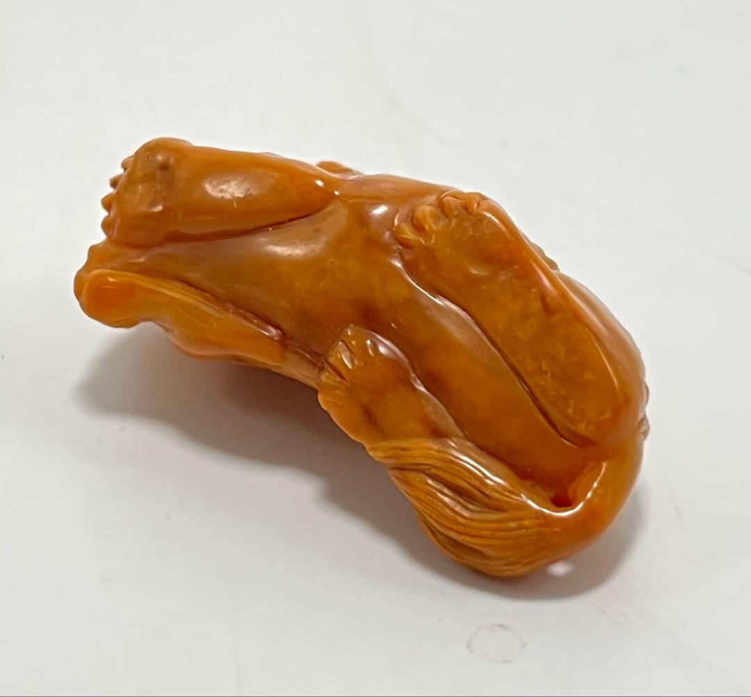 極上 文房具　天然石　田黄石? BL2-01