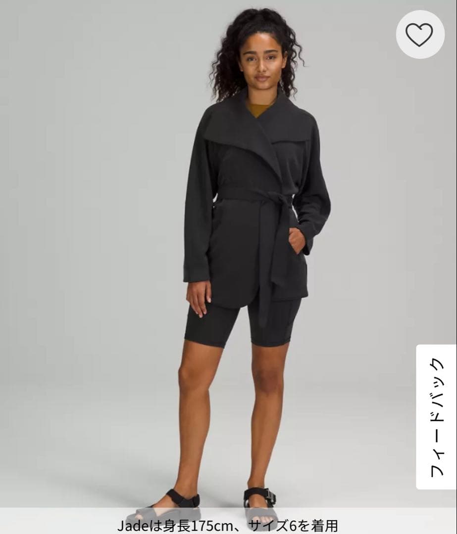 ルルレモン Softstreme Belted Wrap サイズML ジャケット