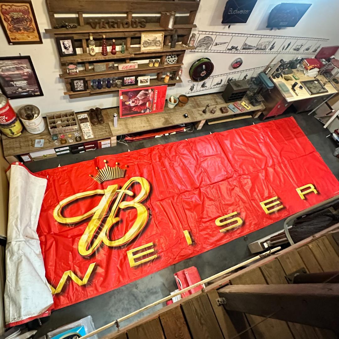 【超巨大・激レア】Budweiser (バドワイザー) 大型バナー 約9.7m