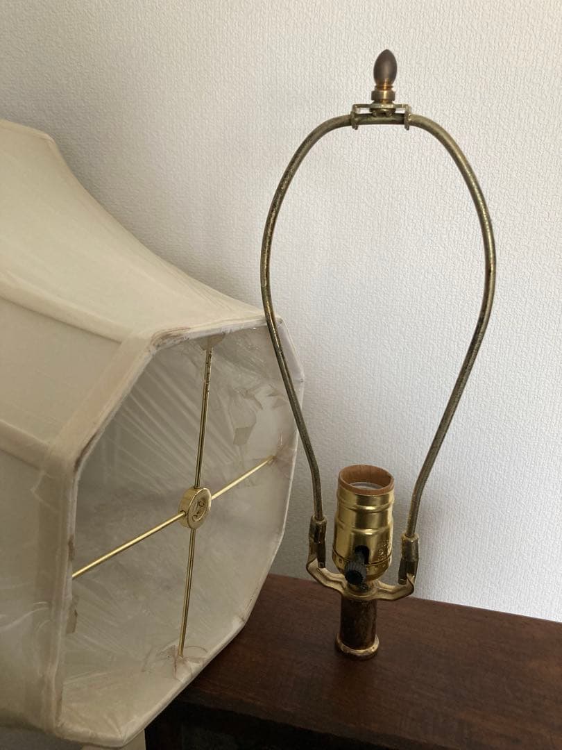 最終価格　未使用　アジアンエスニック素敵♪タイ工芸キャビネット付テーブルランプ