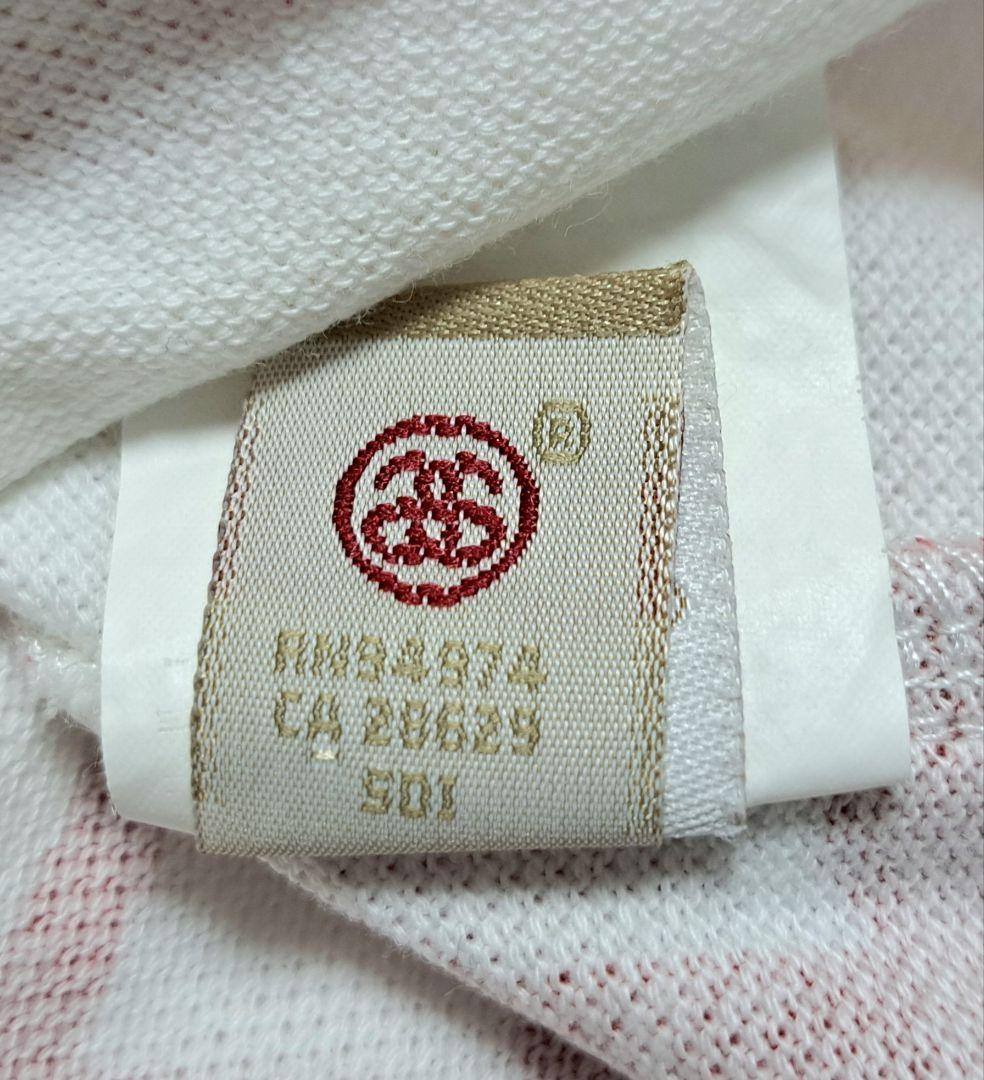 【ゴルフ・M】Stüssy × FL アトミックリング ポロシャツ 白×赤