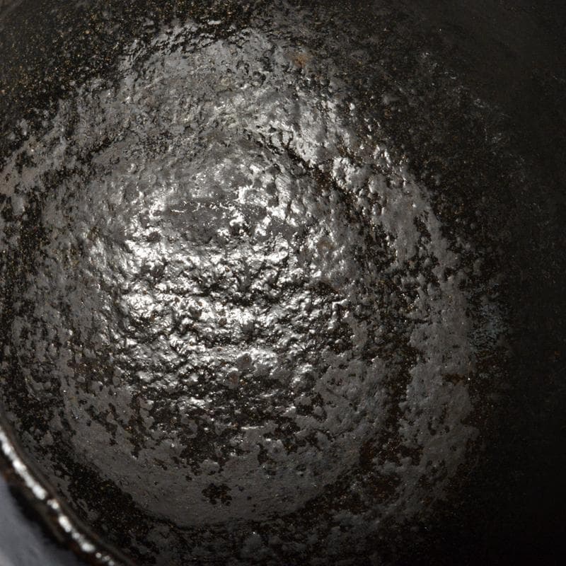 茶道具　楽吉左衛門　黒楽茶碗　共箱　D　R7098