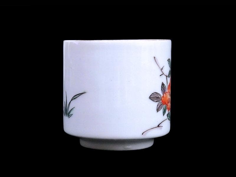 古伊万里　色絵　牡丹の図　猪口　のぞき　C099AS-fbub