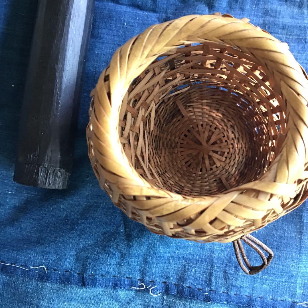 茶道具　花　竹籠　昭竹斎