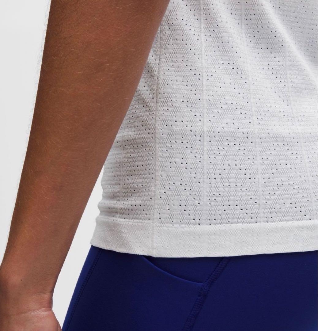 新品 ルルレモンSwiftly Pointelle S.S. Shirt（白）