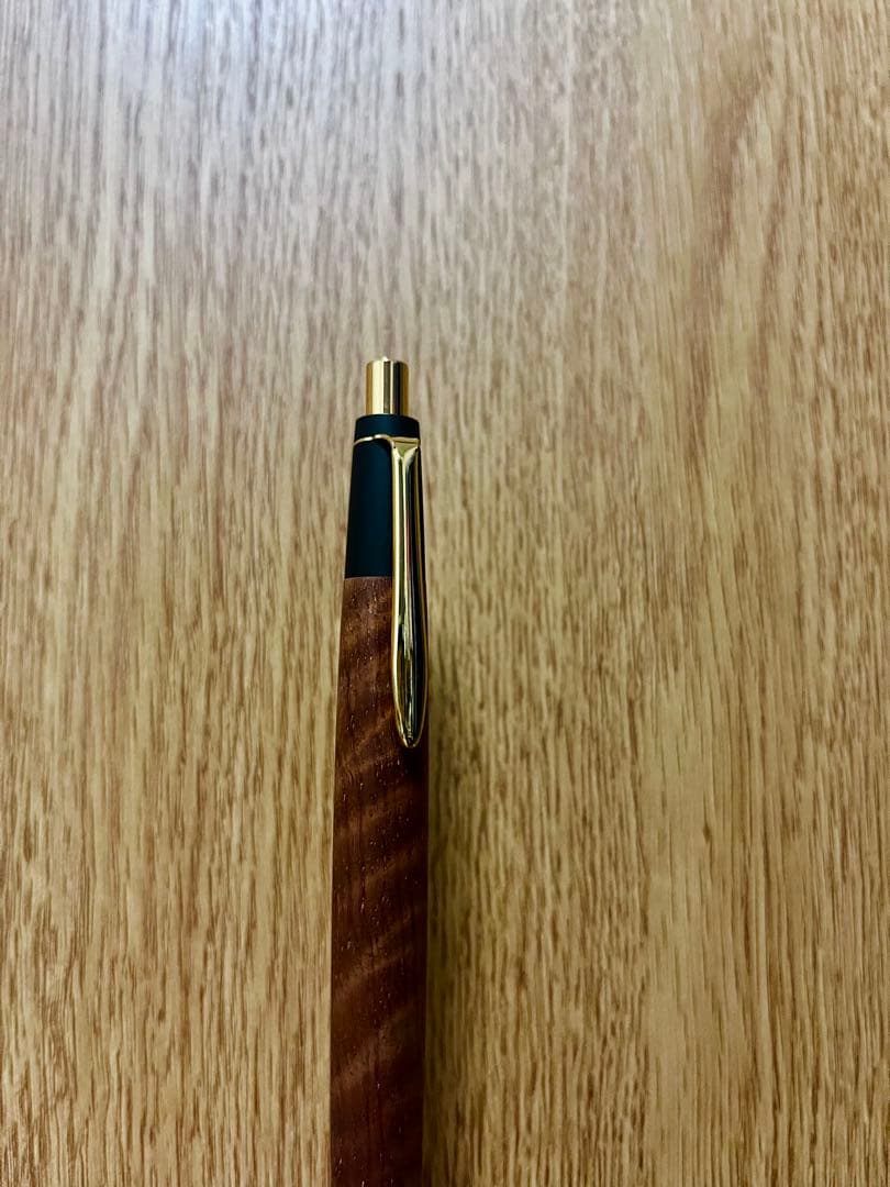 野原工芸　本花梨虎杢　0.5mmシャープペンシル　旧型クリップ　固定式先金付