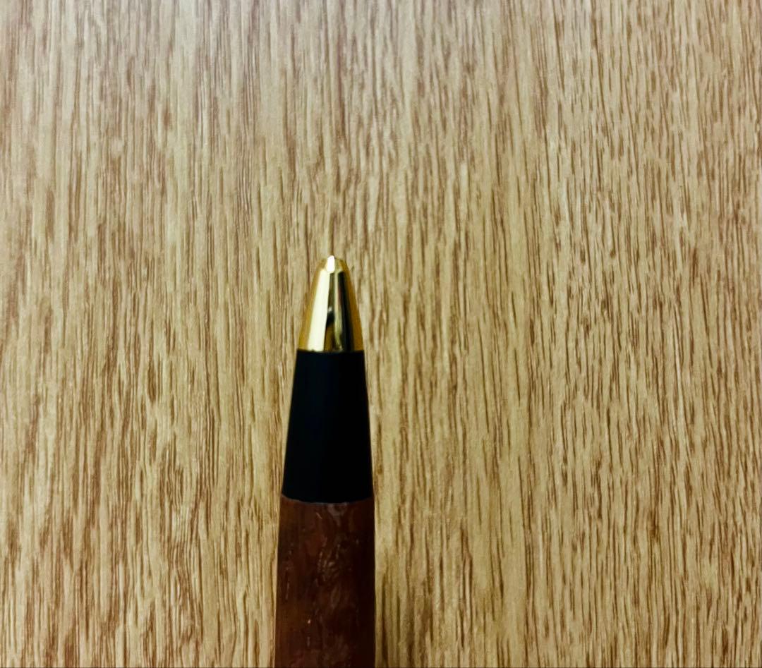 野原工芸　本花梨虎杢　0.5mmシャープペンシル　旧型クリップ　固定式先金付