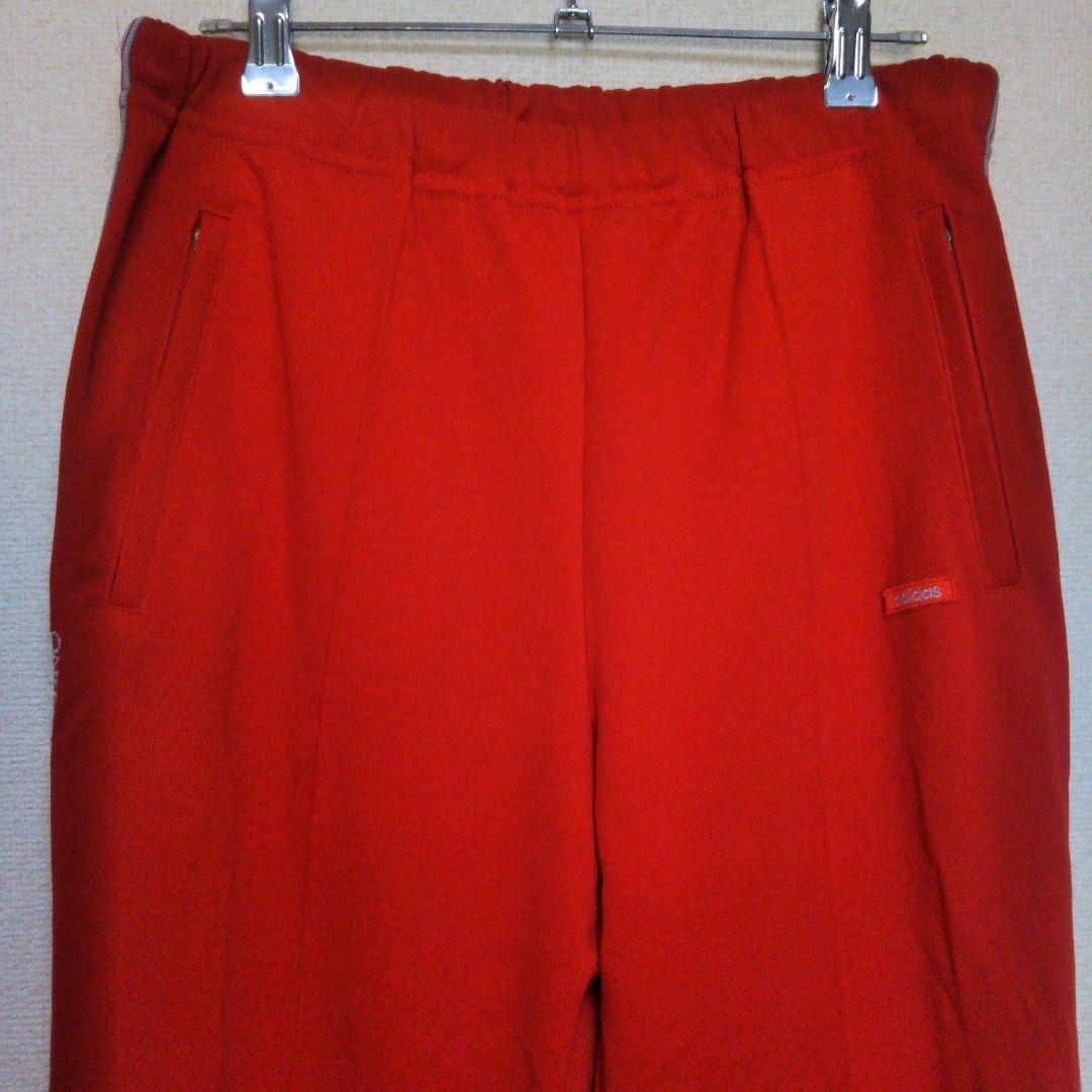 アディダス メンズO  赤 刺繍ロゴ ジャージパンツ トレパン 西ドイツ♡E18
