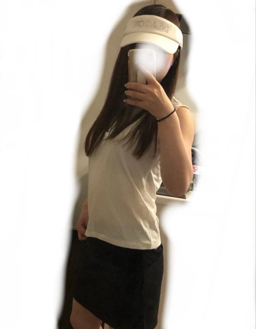 新品タグ付き　ホワイトバイザー