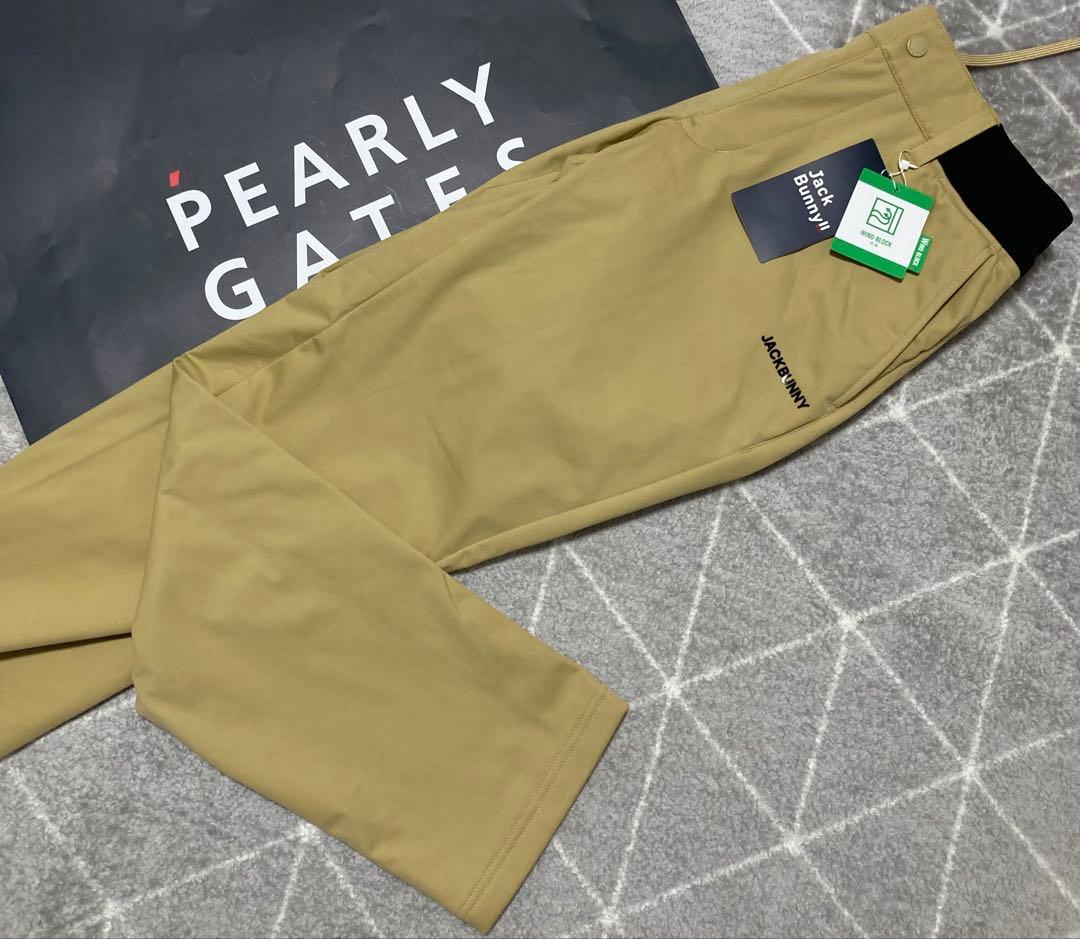 新品 パーリーゲイツ ジャックバニー エアシャット裏フリース防風パンツ(4)M