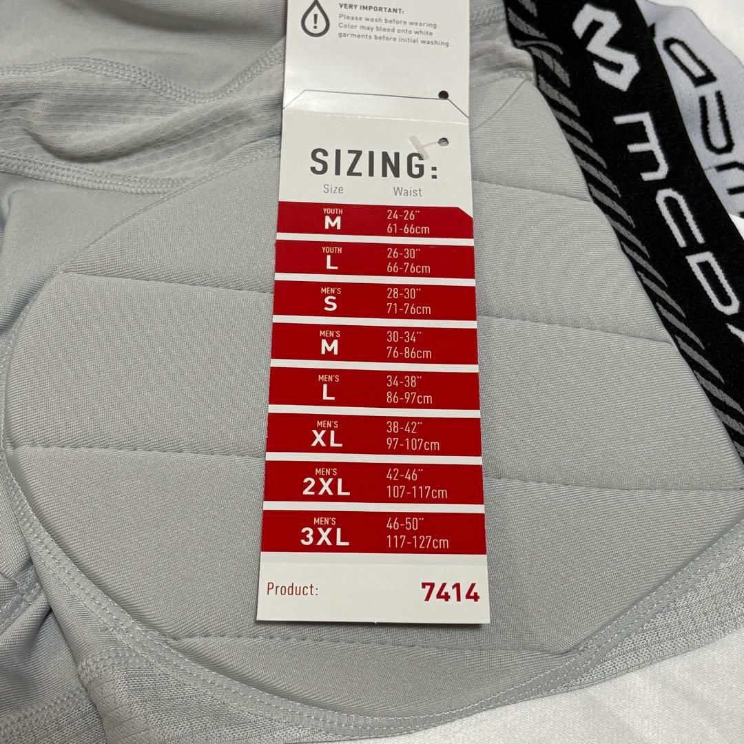 【新品】　McDavid マクダビッド　5パッド付ガードル　グレー　M