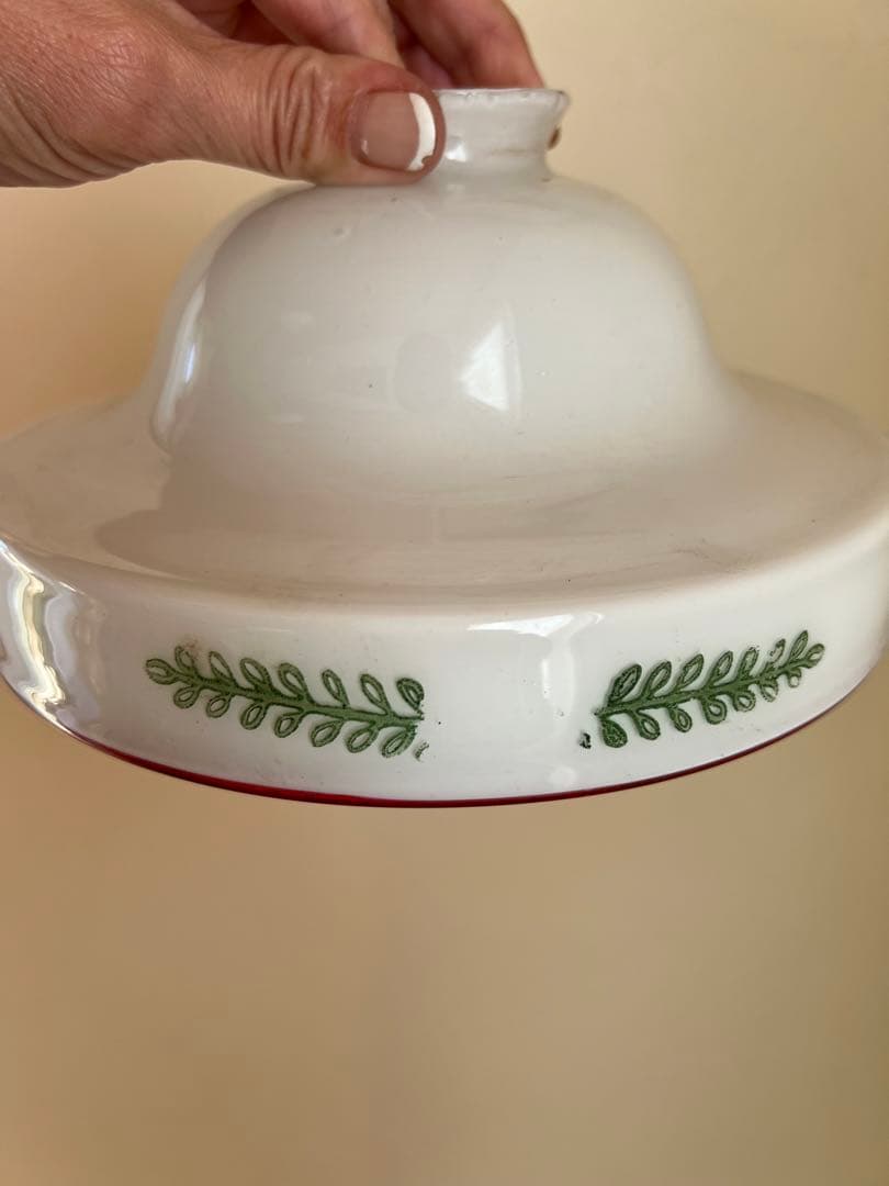 大正ロマン　赤縁ガラス電笠　花柄　灯り　照明　古民家　洋館　古道具　アンティーク