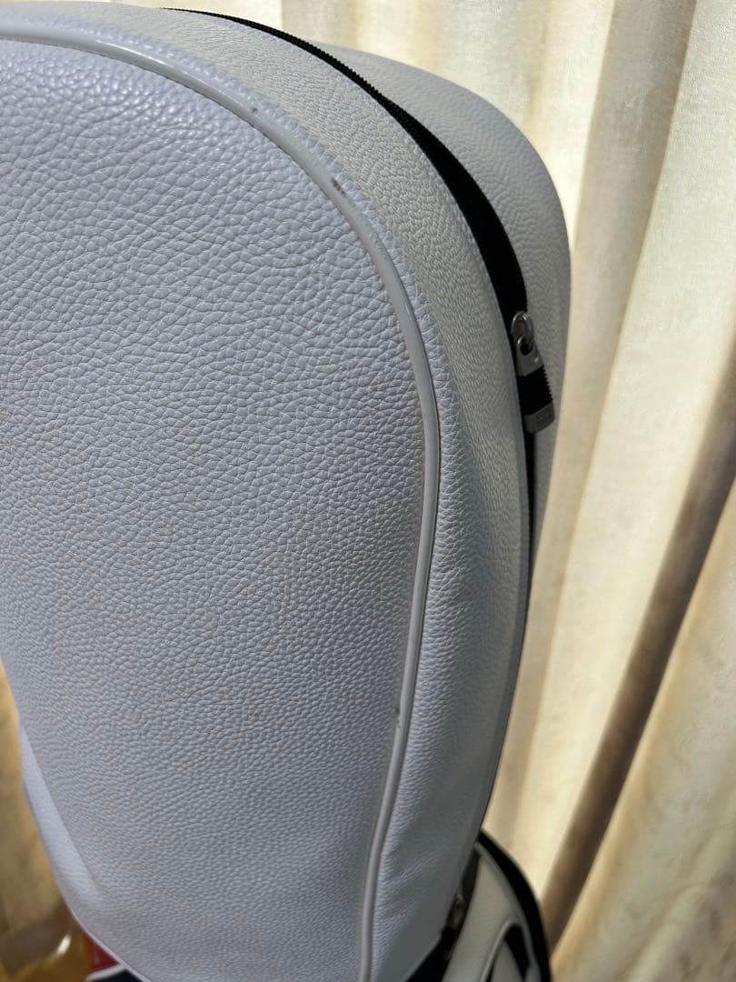 【美品】  キャディバッグ ホワイト/ネイビー/レッド