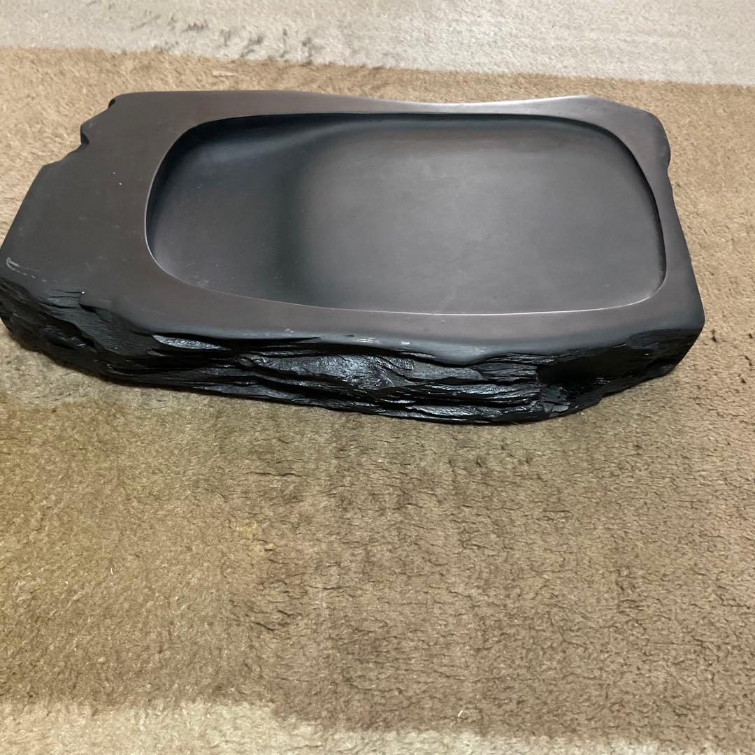 【雨畑真石】大型硯 景色良好 貴重品