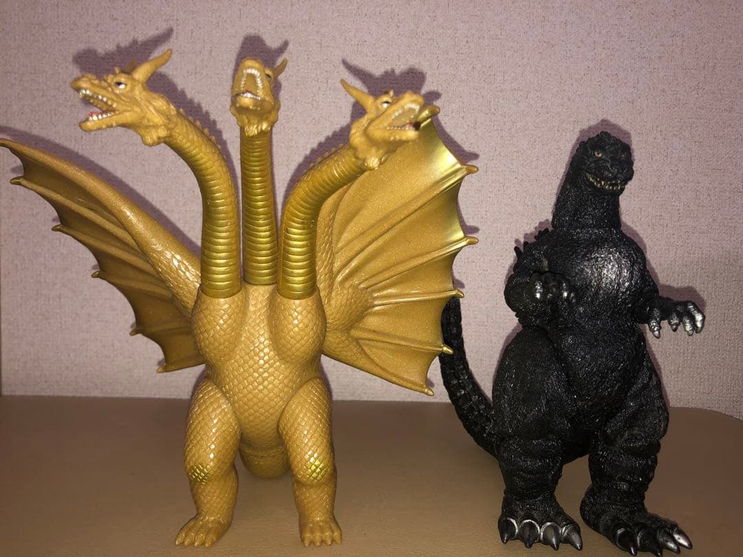 3体セット★特大ゴジラ キングギドラ ★レアな2本角キングギドラ　ゴジラ1991