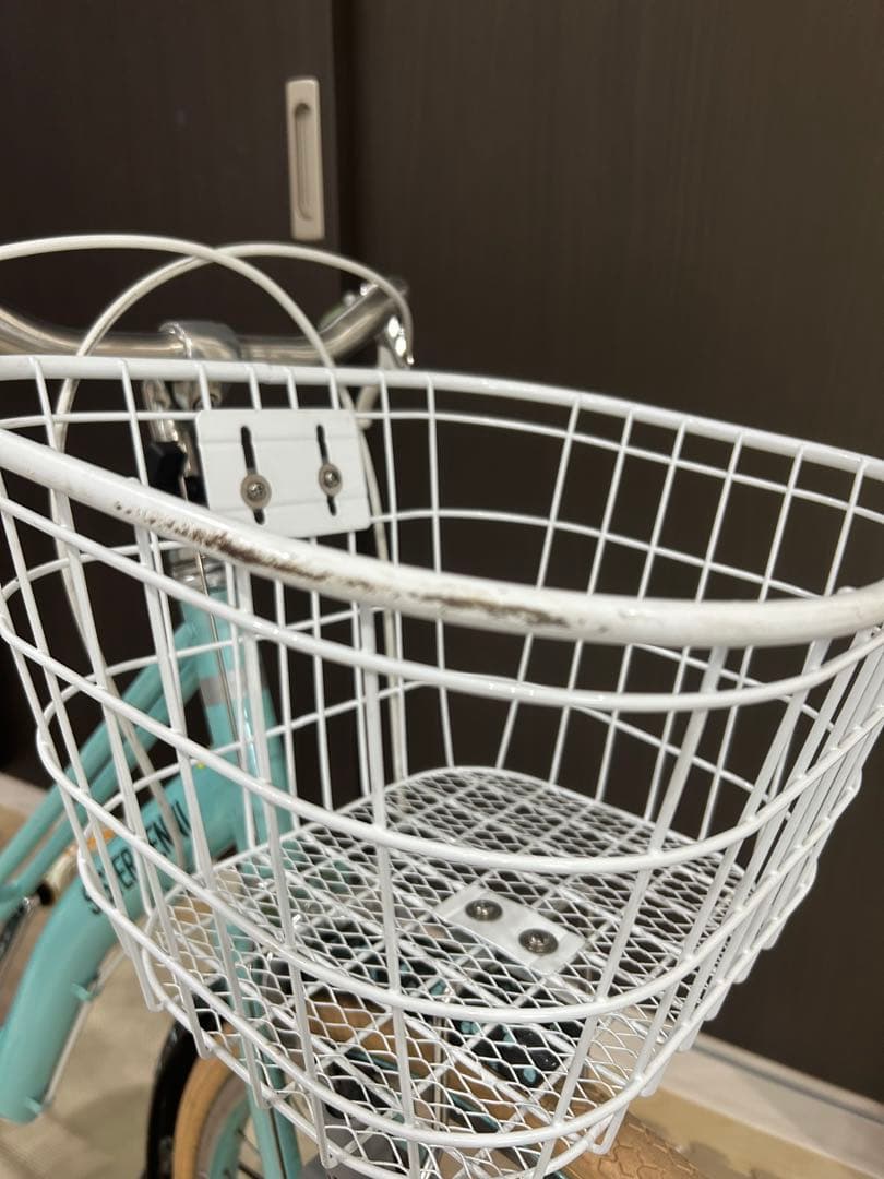 【値下げ】 子供自転車　シスタージェニー22インチ チェリー柄　ミントグリーン