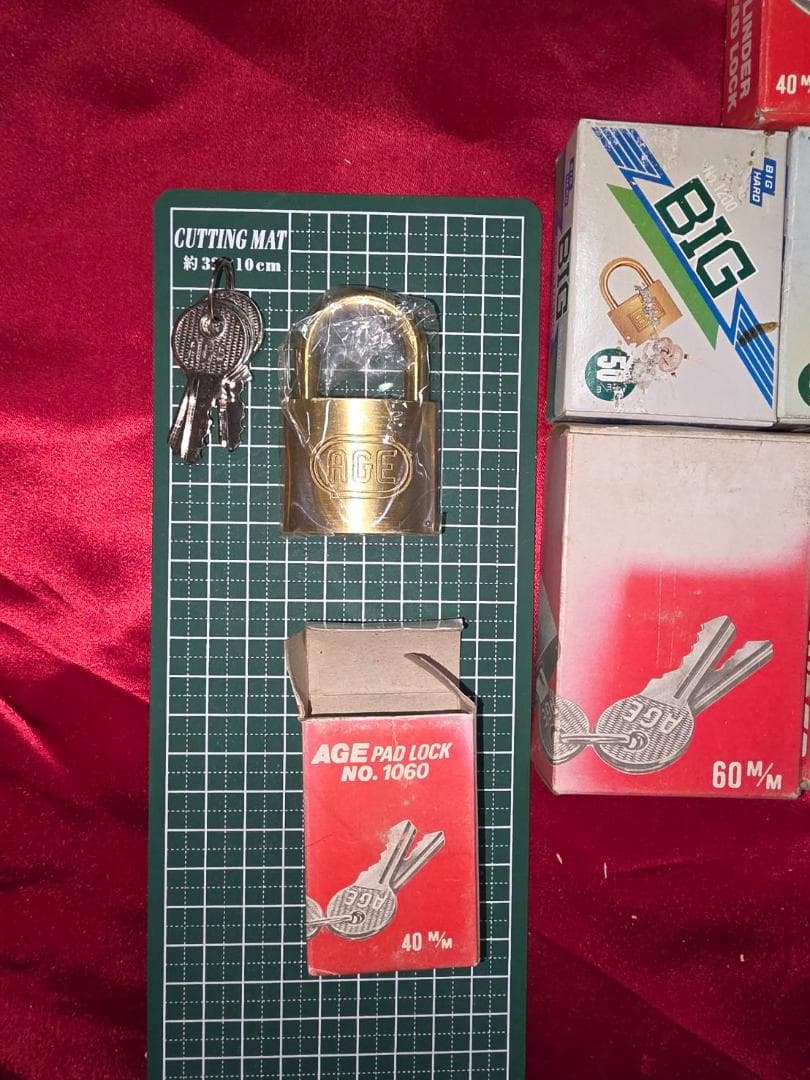 【未使用12個セット】南京錠/鍵AGE/BIG/60/50/45/40/25mm