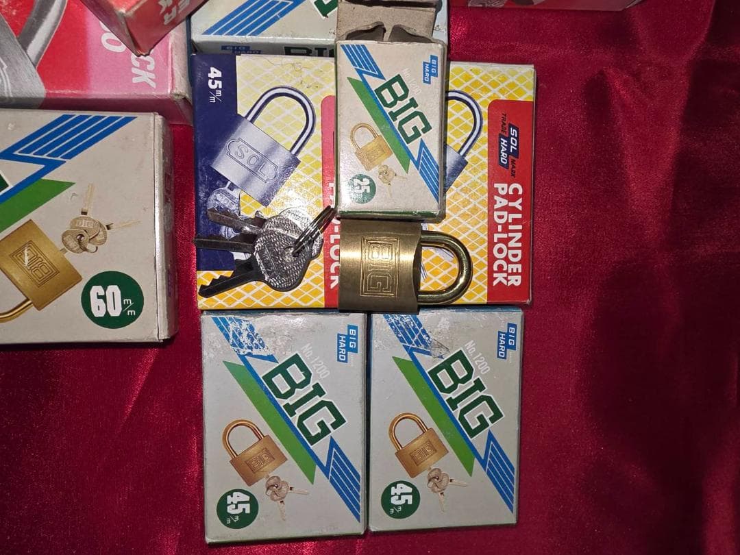 【未使用12個セット】南京錠/鍵AGE/BIG/60/50/45/40/25mm