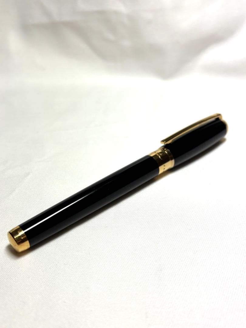 美品　エス・テー・デュポン　エリゼ　ブラックラッカー＆ゴールド ラインD 細字