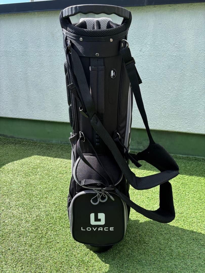 LOVACE スタンドキャディバッグ　ゴルフバッグ　新品　ブラック　軽量　防水