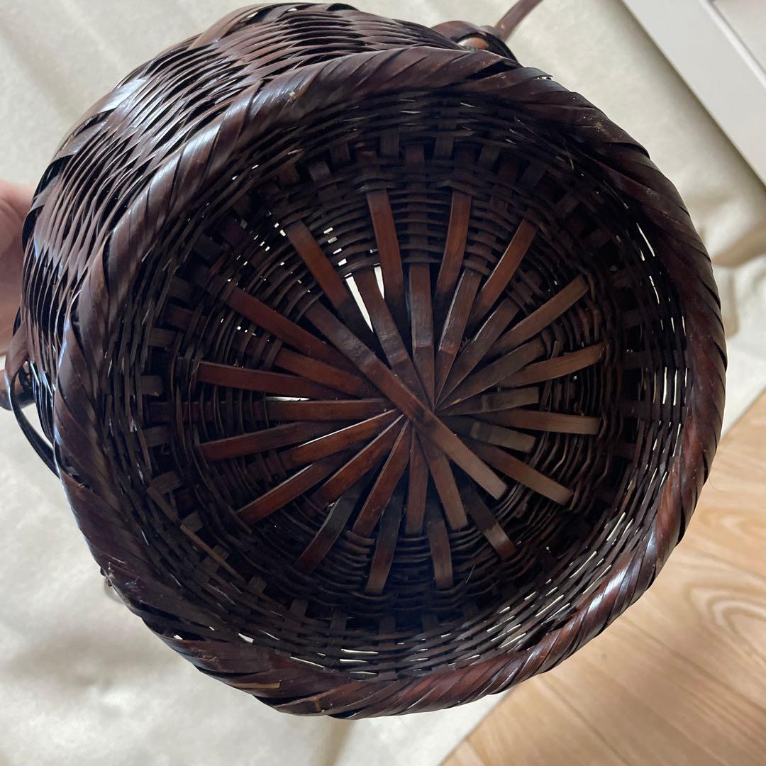 池坊 牡丹籠　華道　生花　手付竹籠 いけばな　花器　ぼたん篭