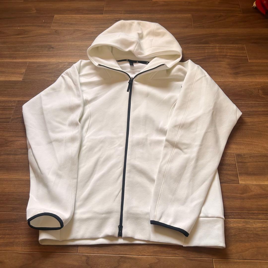 adidas セットアップ メンズ L パーカー パンツ ジャージ 上下 白美品