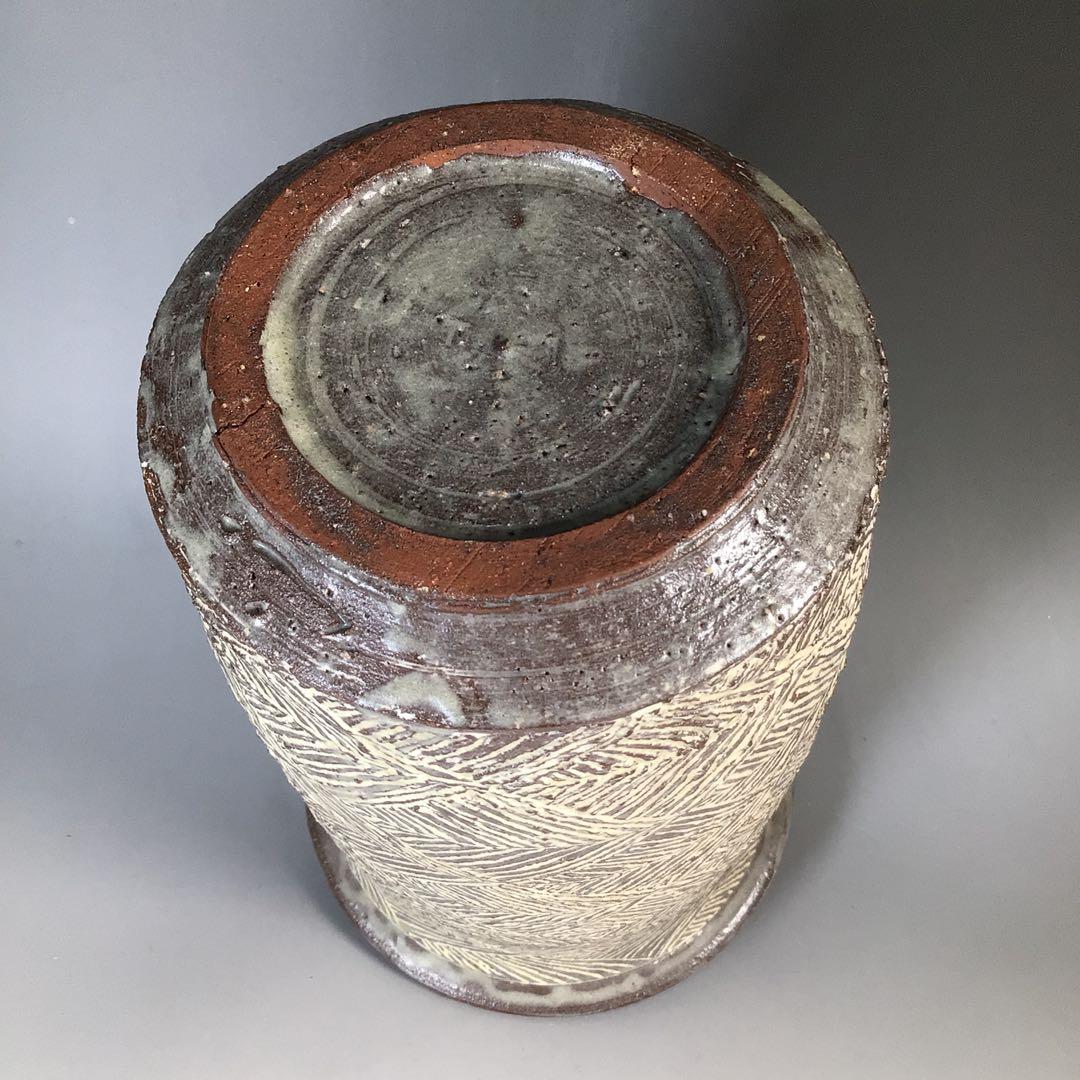 Ｎ６６４　水指　『朝倉窯　山内達雄造』『三島手水指』　共箱　茶道具