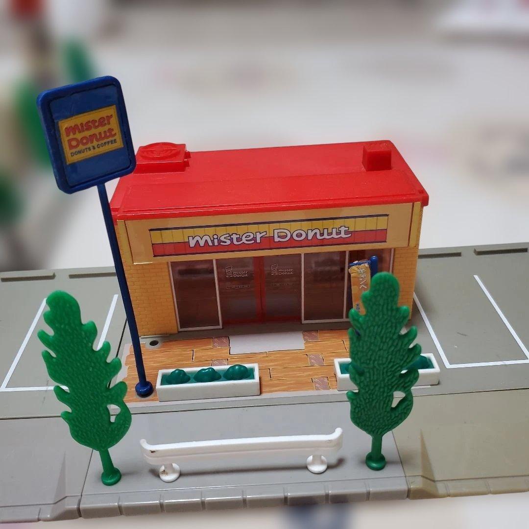 初期貴重 廃盤 トミカタウン★セット 4店舗 繋がる道路付録つき