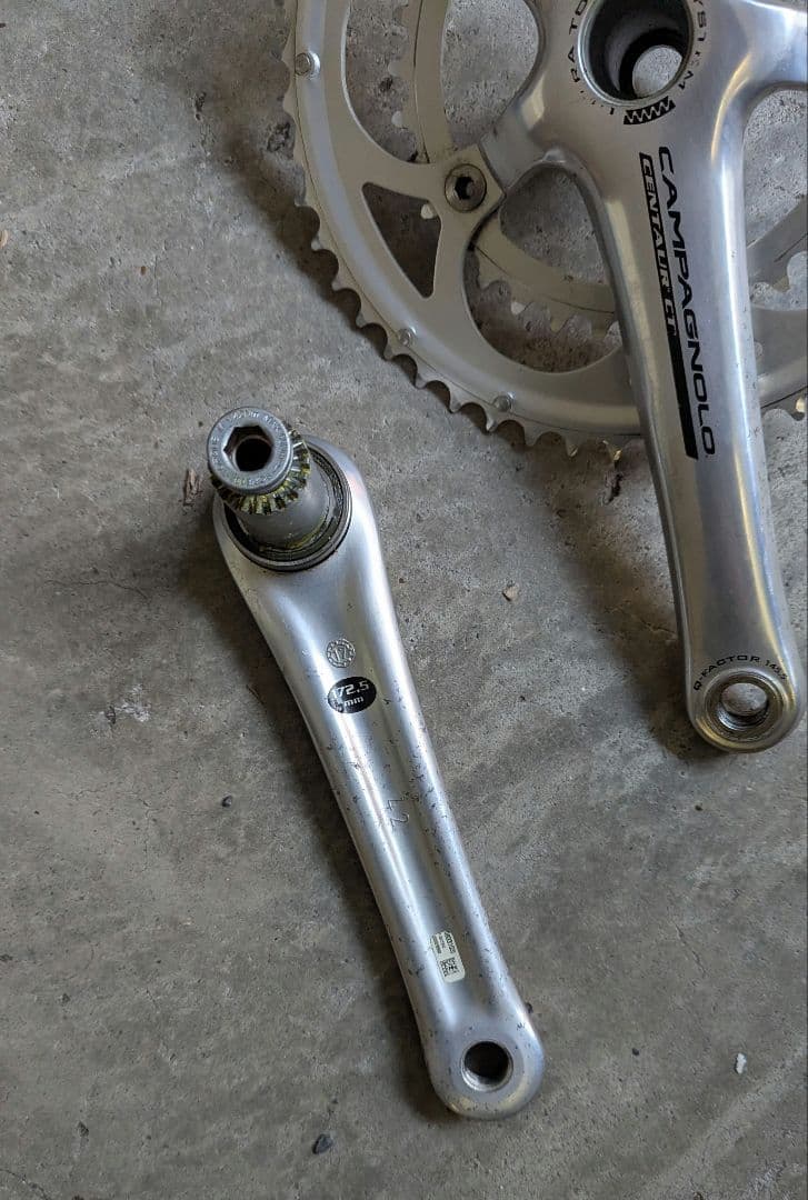 カンパ ベローチェ クランクセット 172.5 50-34 10S シルバー