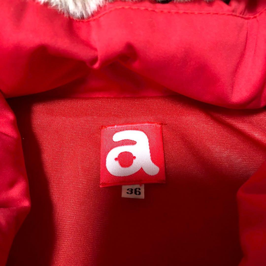 【美品】archivio アルチビオ ダウンジャケット ボアフード レッド