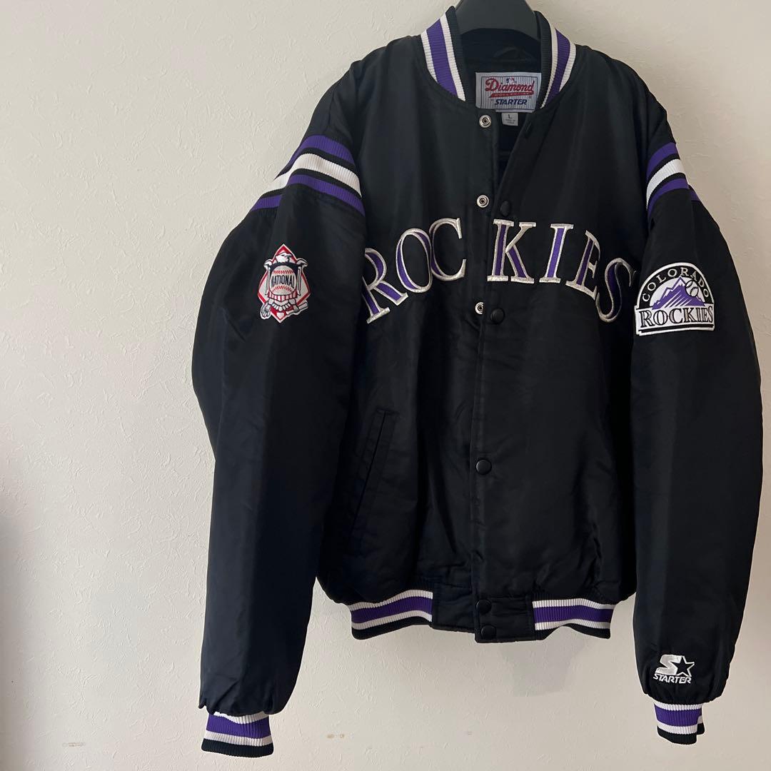 美品✨スターター　ロッキーズ　スタジャンMLB STARTER ダイアモンドＬ