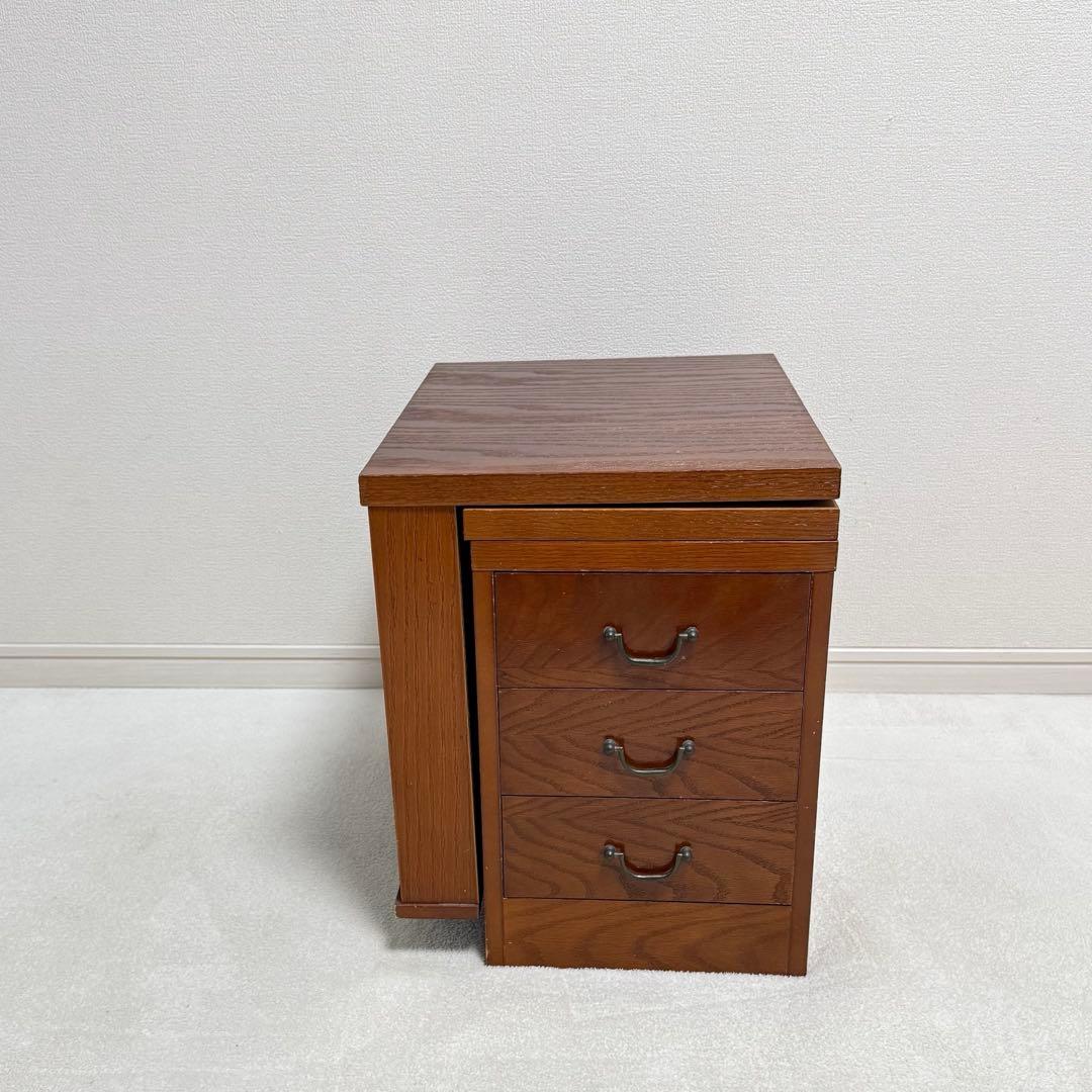 折りたたみ　文机　書斎机　座卓　レトロ　アンティーク　引き出し付