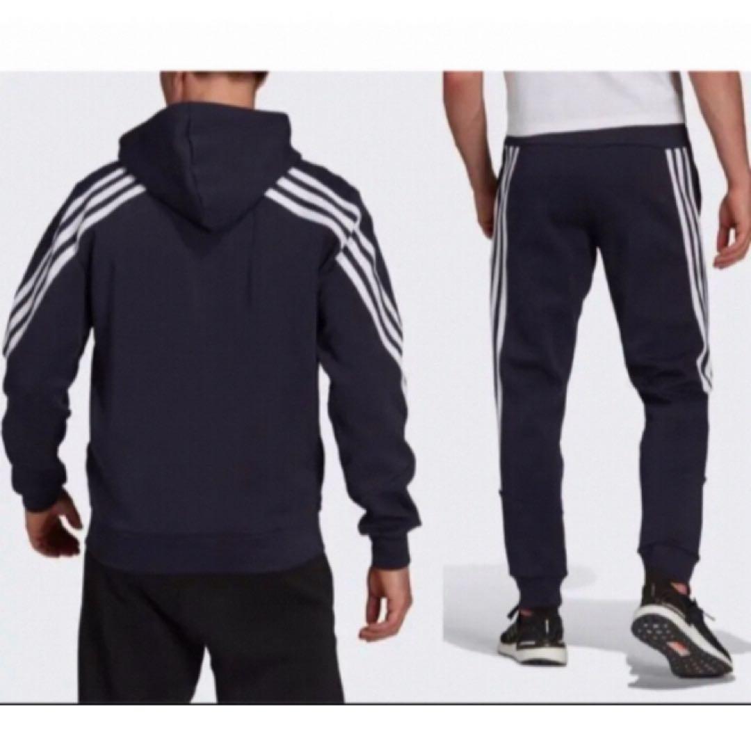 送料無料 新品 adidas M FI 3S DKフルジップパーカー＆パンツXL