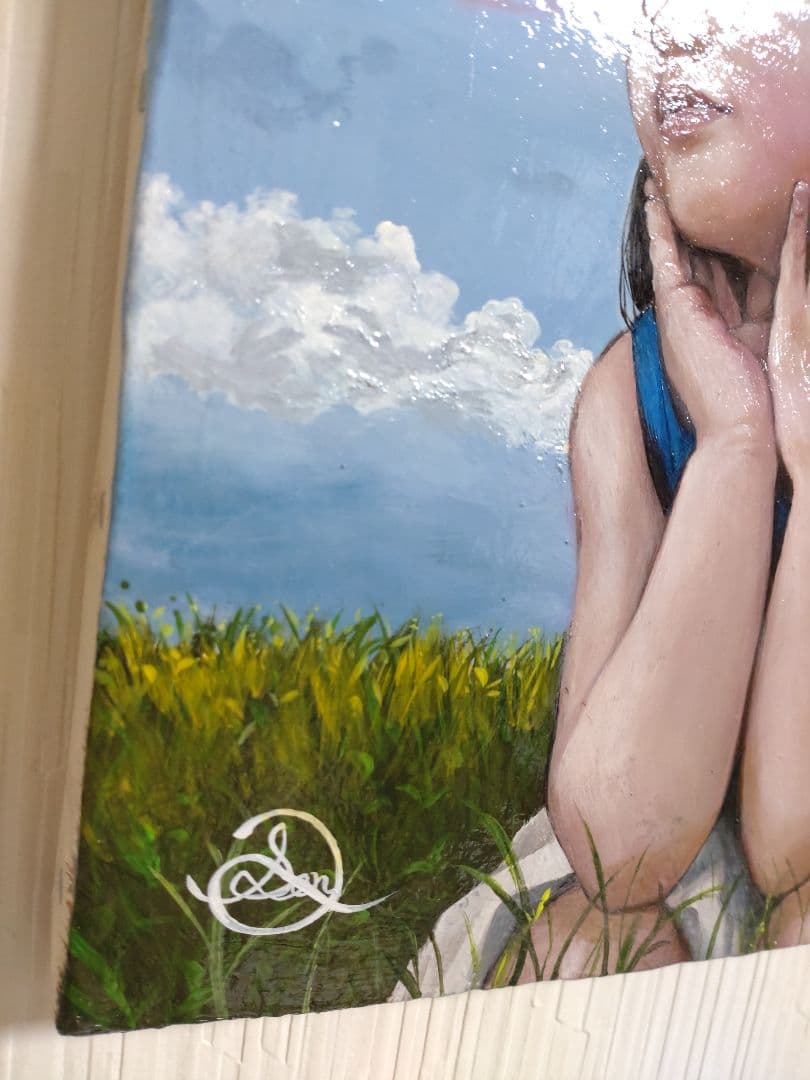 油絵◆超写実絵画【夕刻の夢】1点物の原画/真作/作者サイン入り/F4号キャンバス