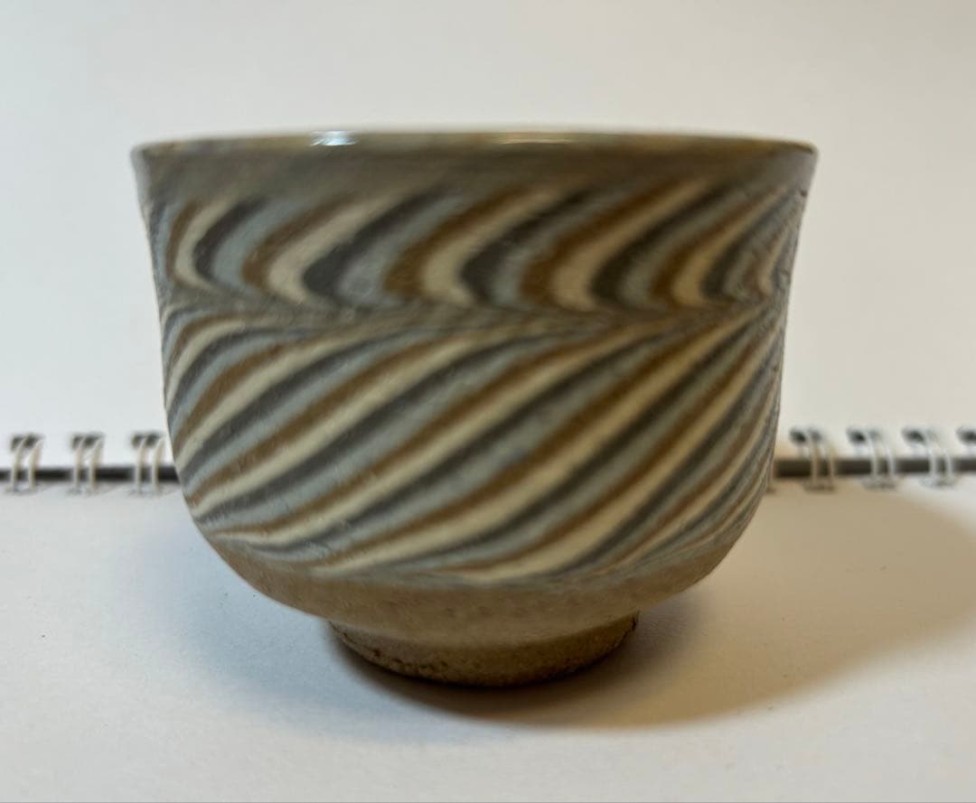 練込ぐい呑　親子三人揃