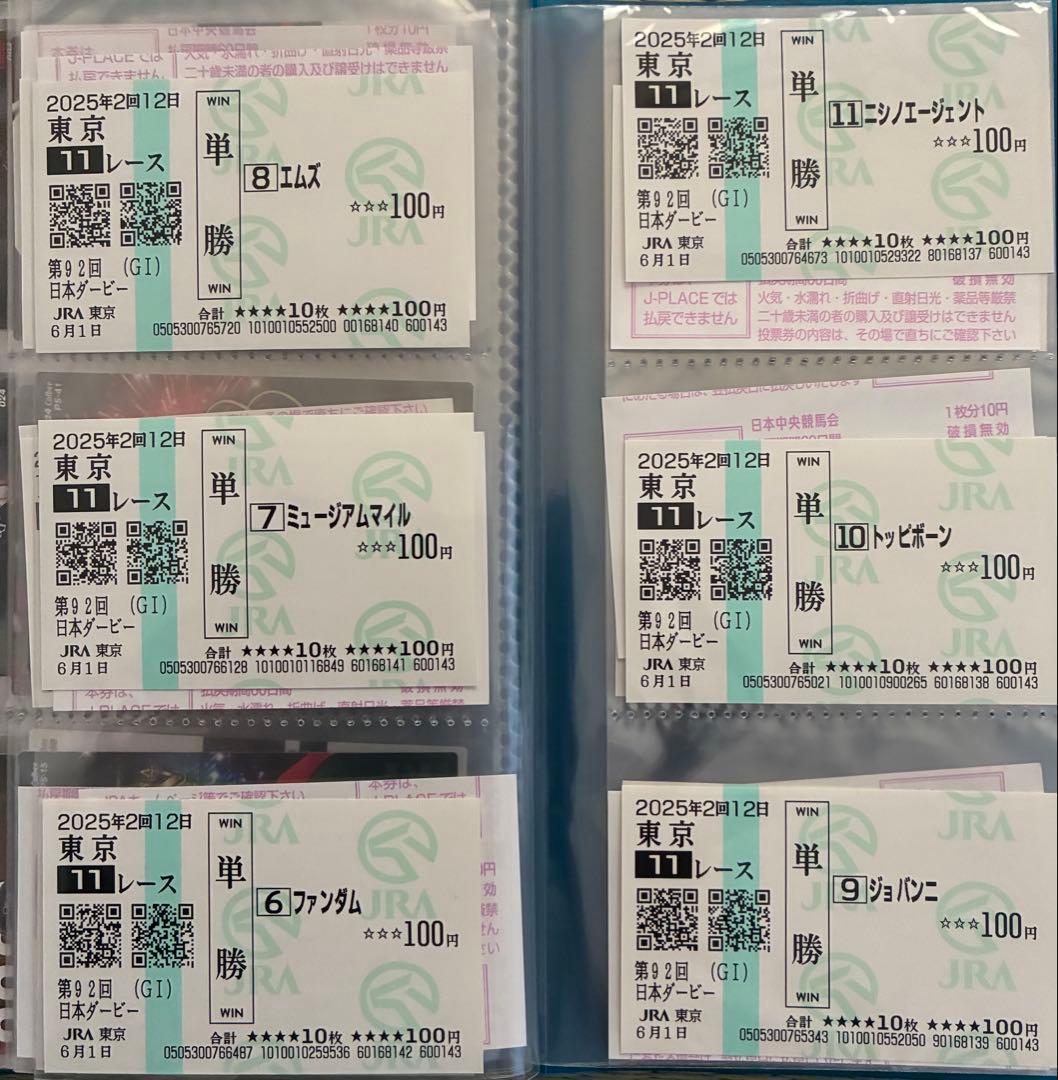 日本ダービー2025現地馬券