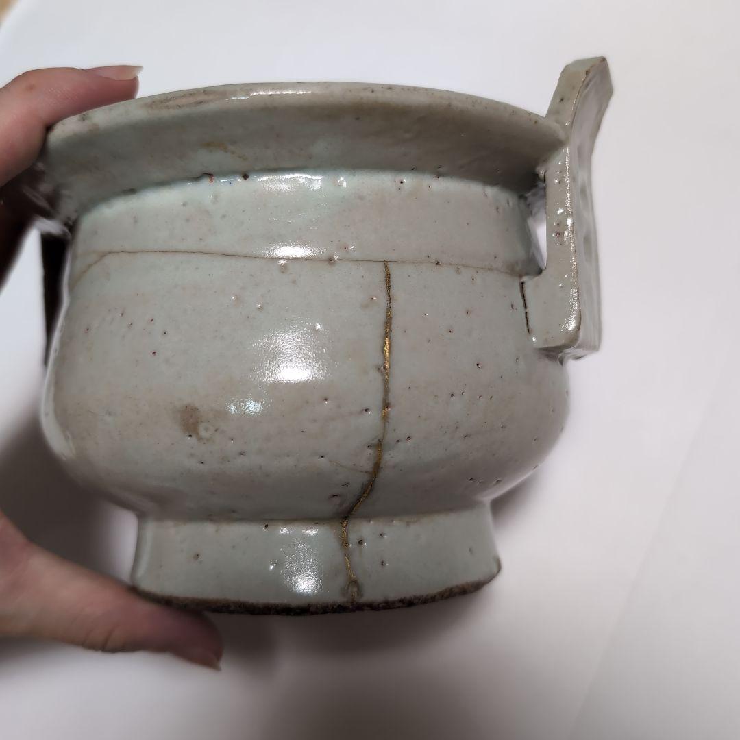 【骨董品】李朝？白磁香炉