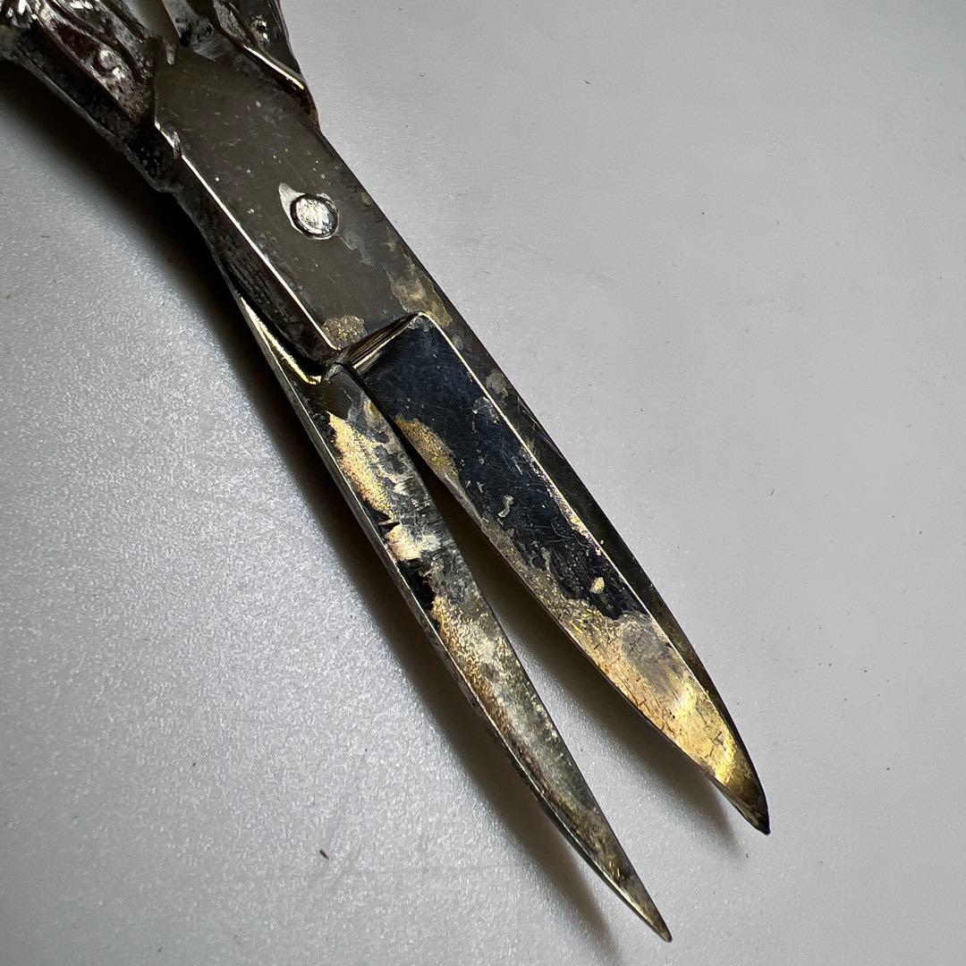 クリストフル　ぶどう文ハサミ　78g/15.8㎝　東Y8-0108⑤タトオ