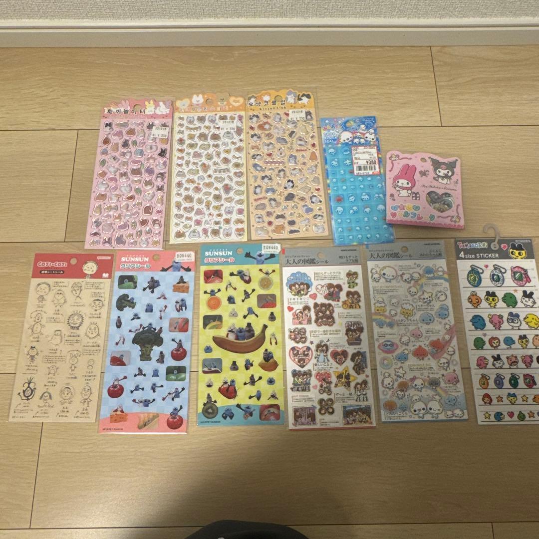 プチドロップステッカー、うるちゅるなどシール多数