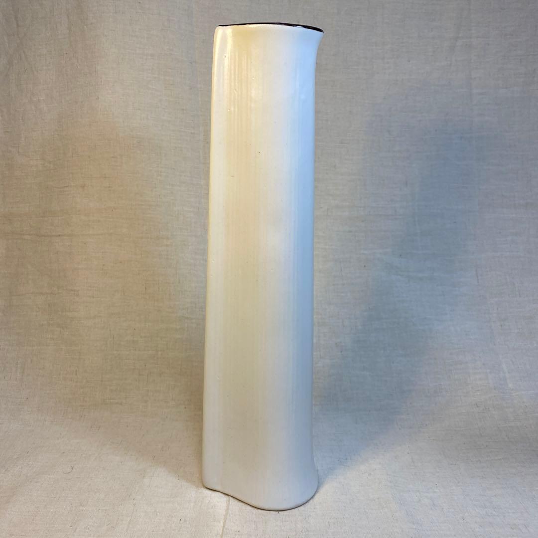 九谷焼　花器　花挿　花瓶　九谷庄三洞　武腰昭一郎　白③