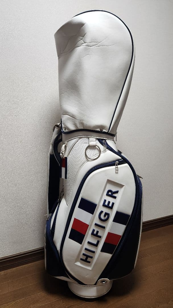   キャディバッグ ホワイト/ネイビー