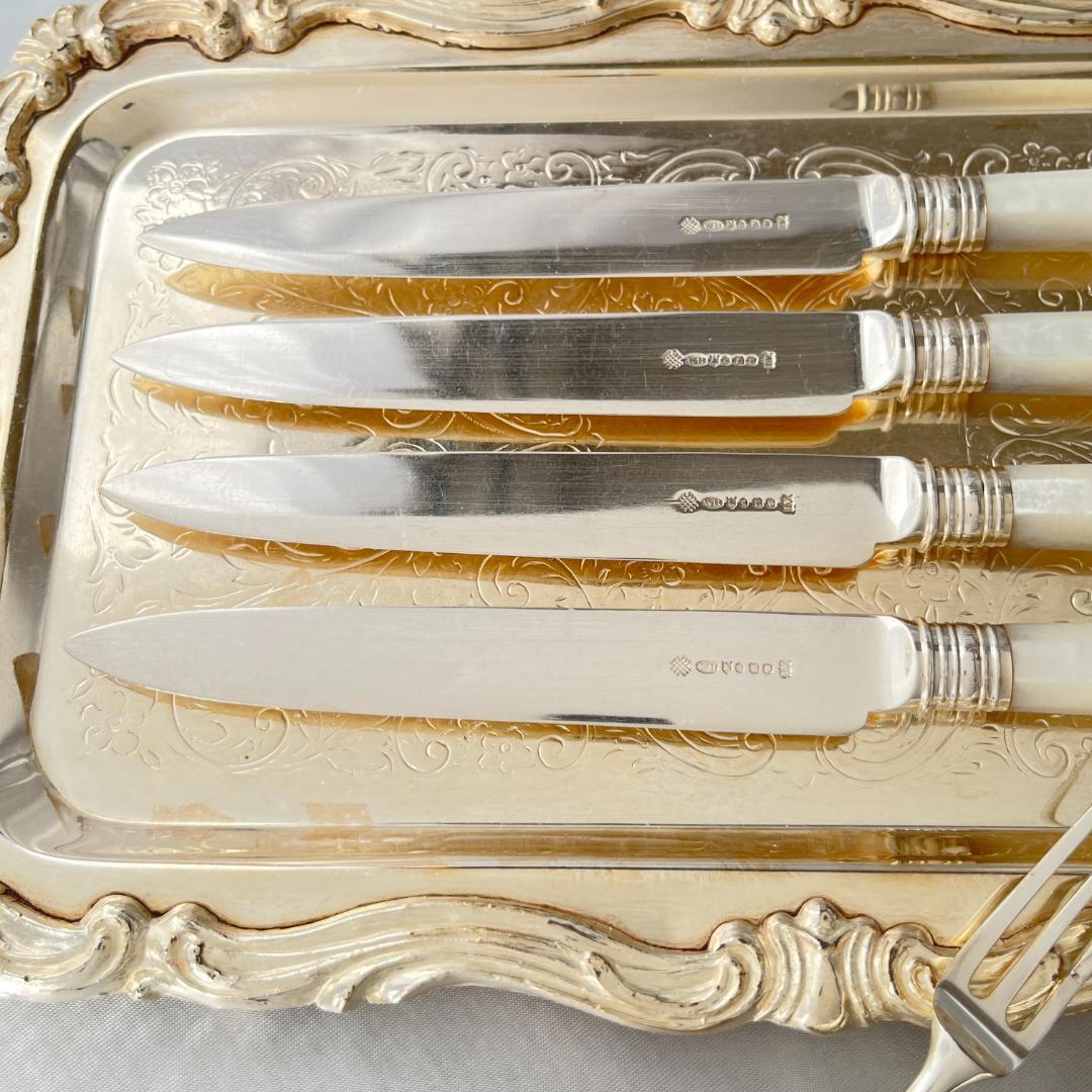 【William Yates 】【純銀継手 / 白蝶貝】パストリーセット