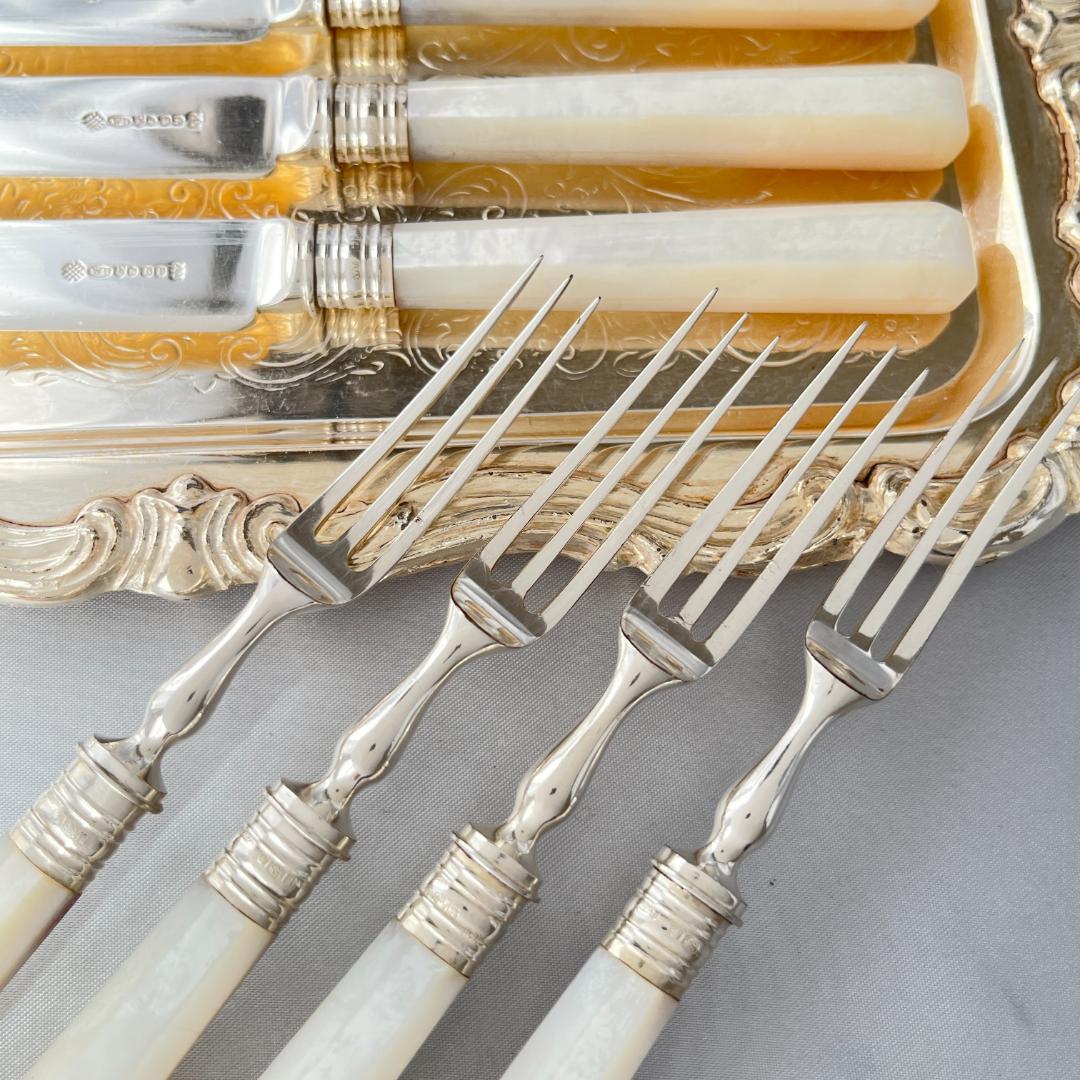 【William Yates 】【純銀継手 / 白蝶貝】パストリーセット