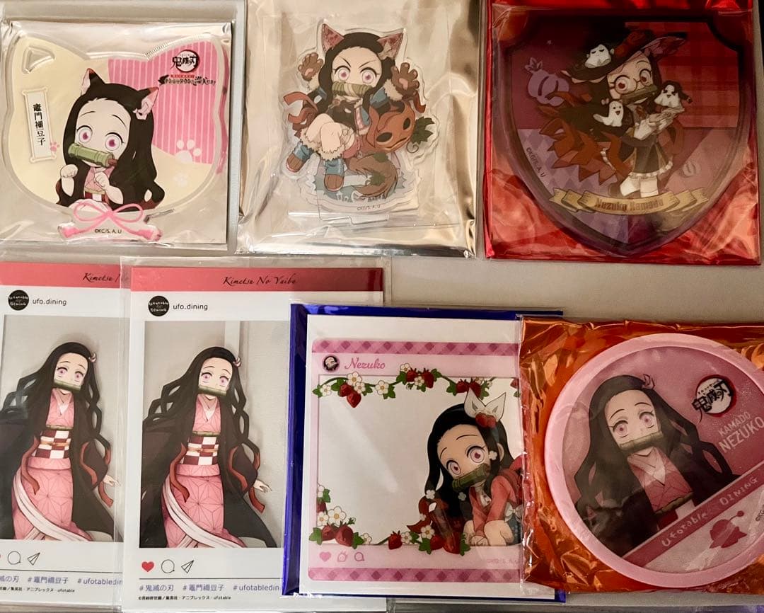 鬼滅の刃 禰豆子 アクリルスタンド 缶バッジ クッション カードWEBくじ A賞
