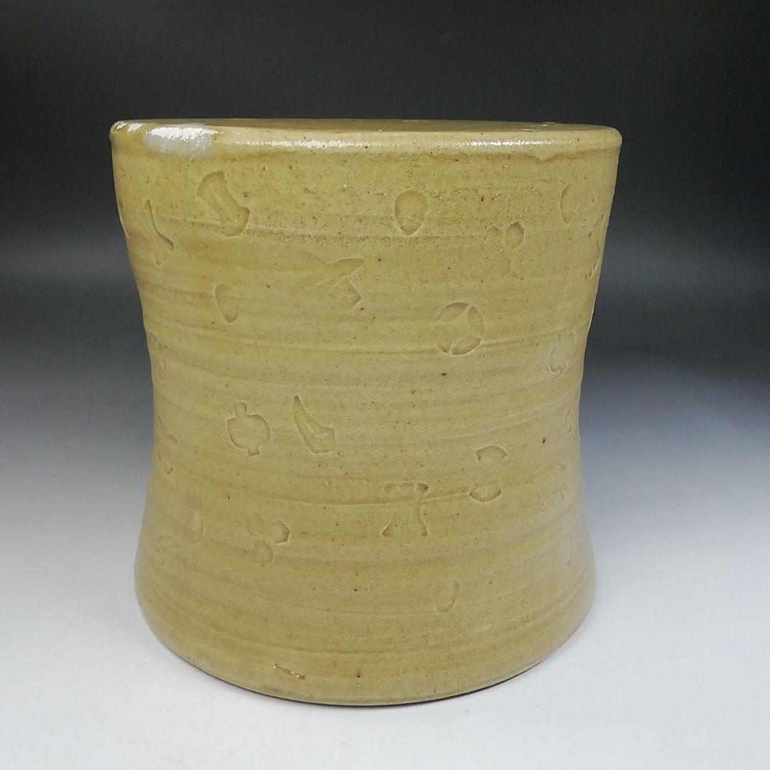 Ｔ８９２　水指　『うさぎ　黄瀬戸水指』『瑞光窯　佐々木二郎 作』　共箱　茶道具