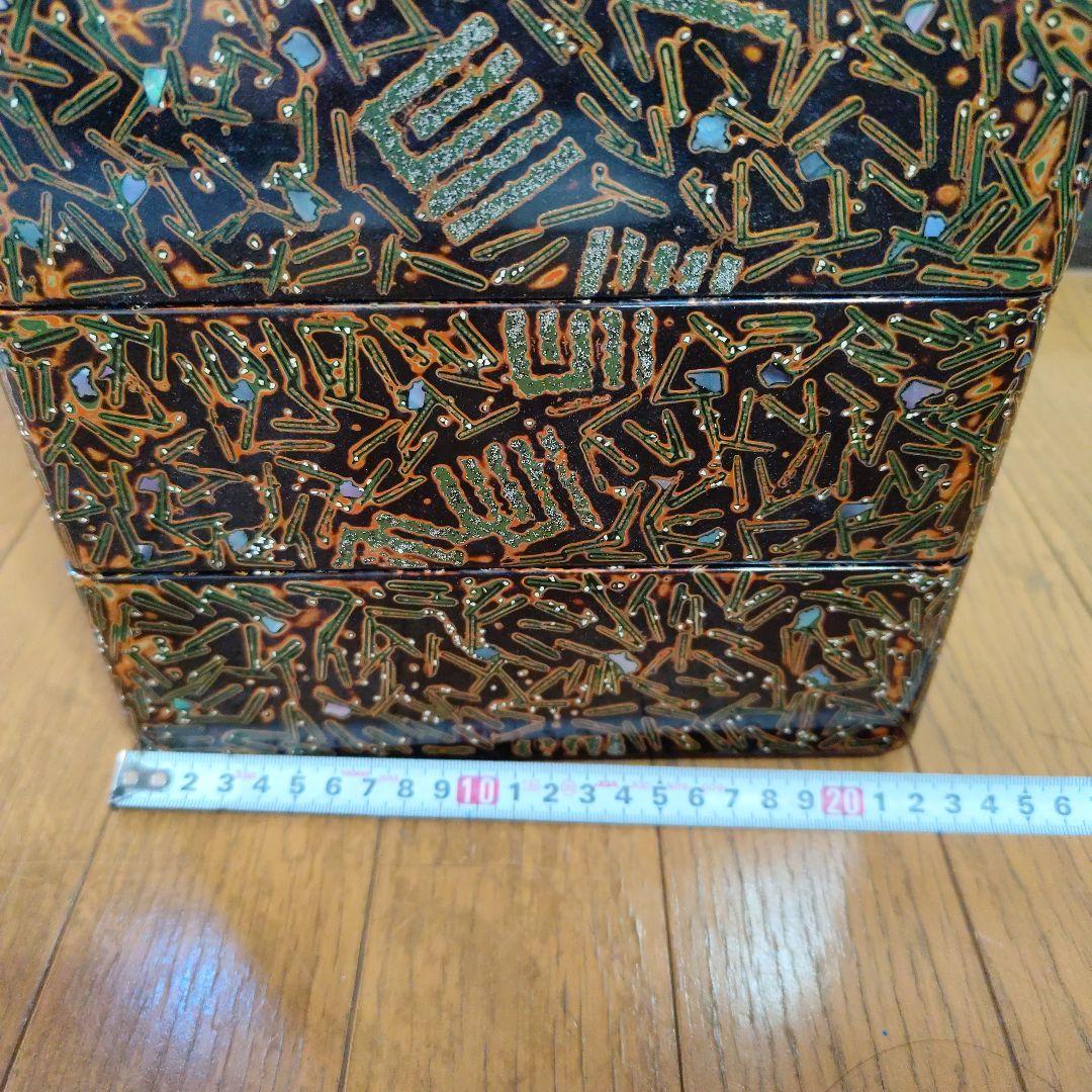 古代若狭塗　重箱5段蓋2枚台付き