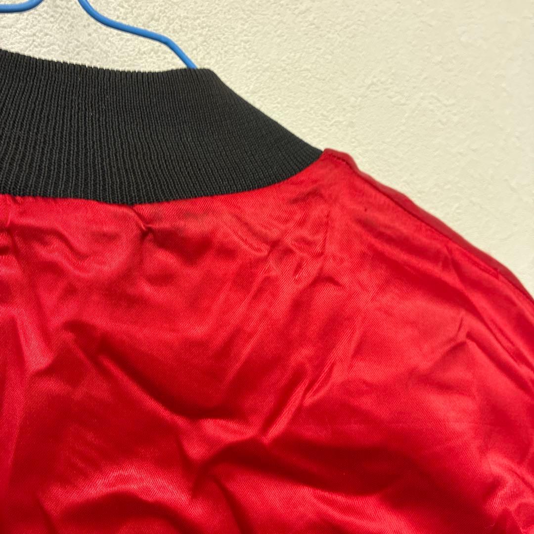 90's CHICAGO BULLS USA製　ジャケット　赤黒　M た30