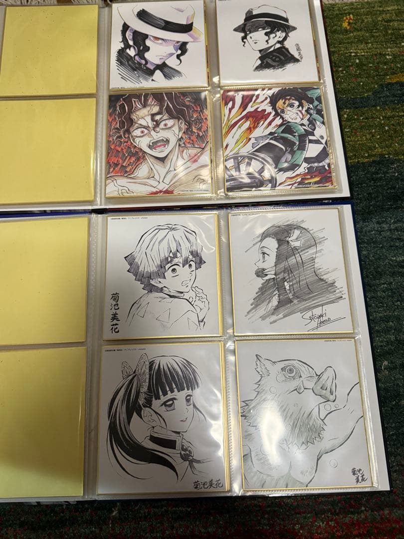 鬼滅の刃　全集中展複製色紙拾集帳と色紙セット