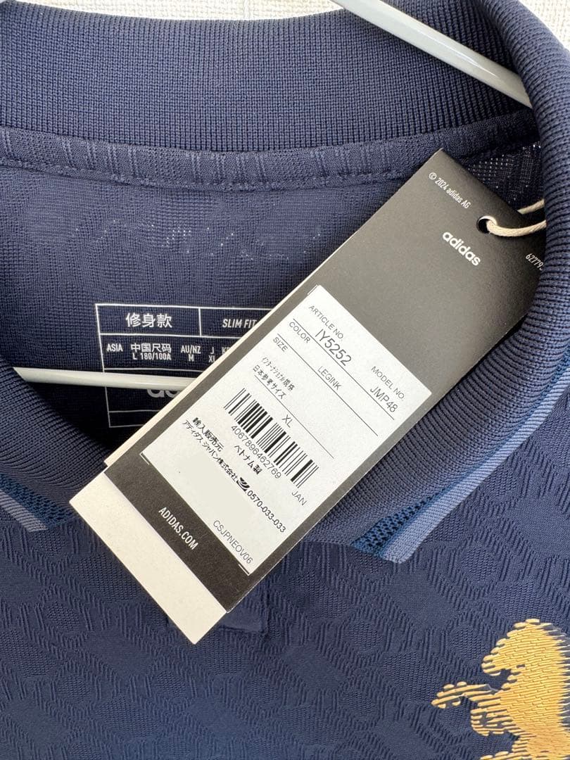 adidas JUVENTUS ネイビー シャツ SLIM FIT